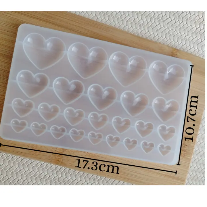 Molde de silicón: Corazones