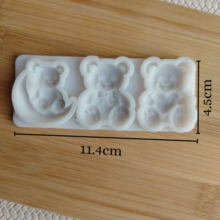 Molde de silicón: Ositos luna