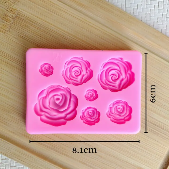 Molde de silicón: Rosas